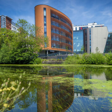 This image shows DMU buildings from afar.