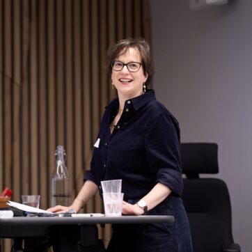 Alexy Buck giving a speech at the Ministry of Justice event launching the new Areas of Research Interest