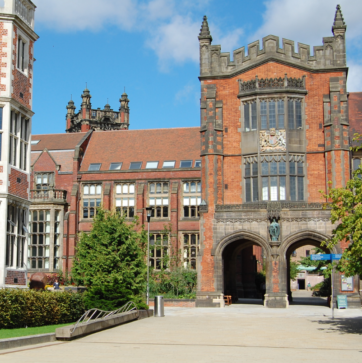 Red brick building on Newcastle University campus